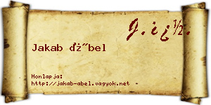 Jakab Ábel névjegykártya